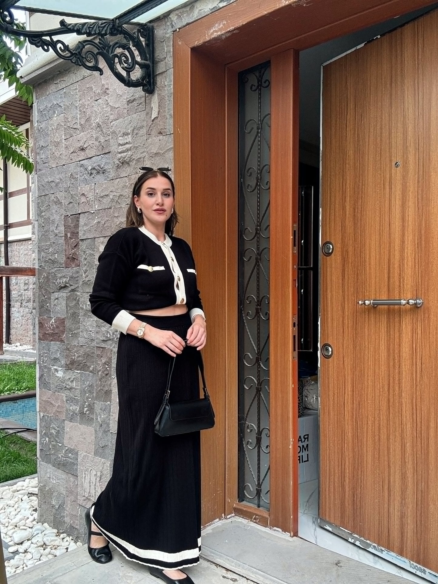 Maria Etekli Çift Renk Premium Takım - SİYAH