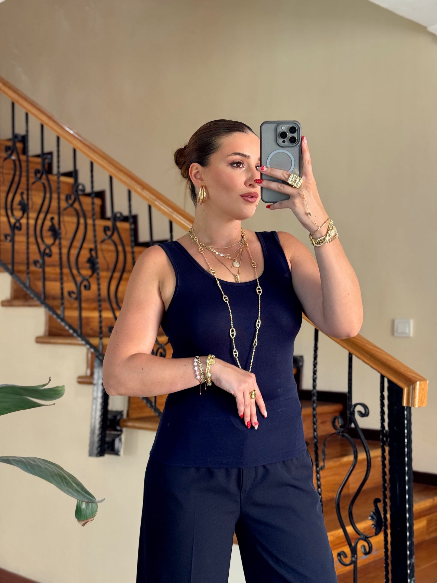 Kalın askılı modal basic badi LACİVERT