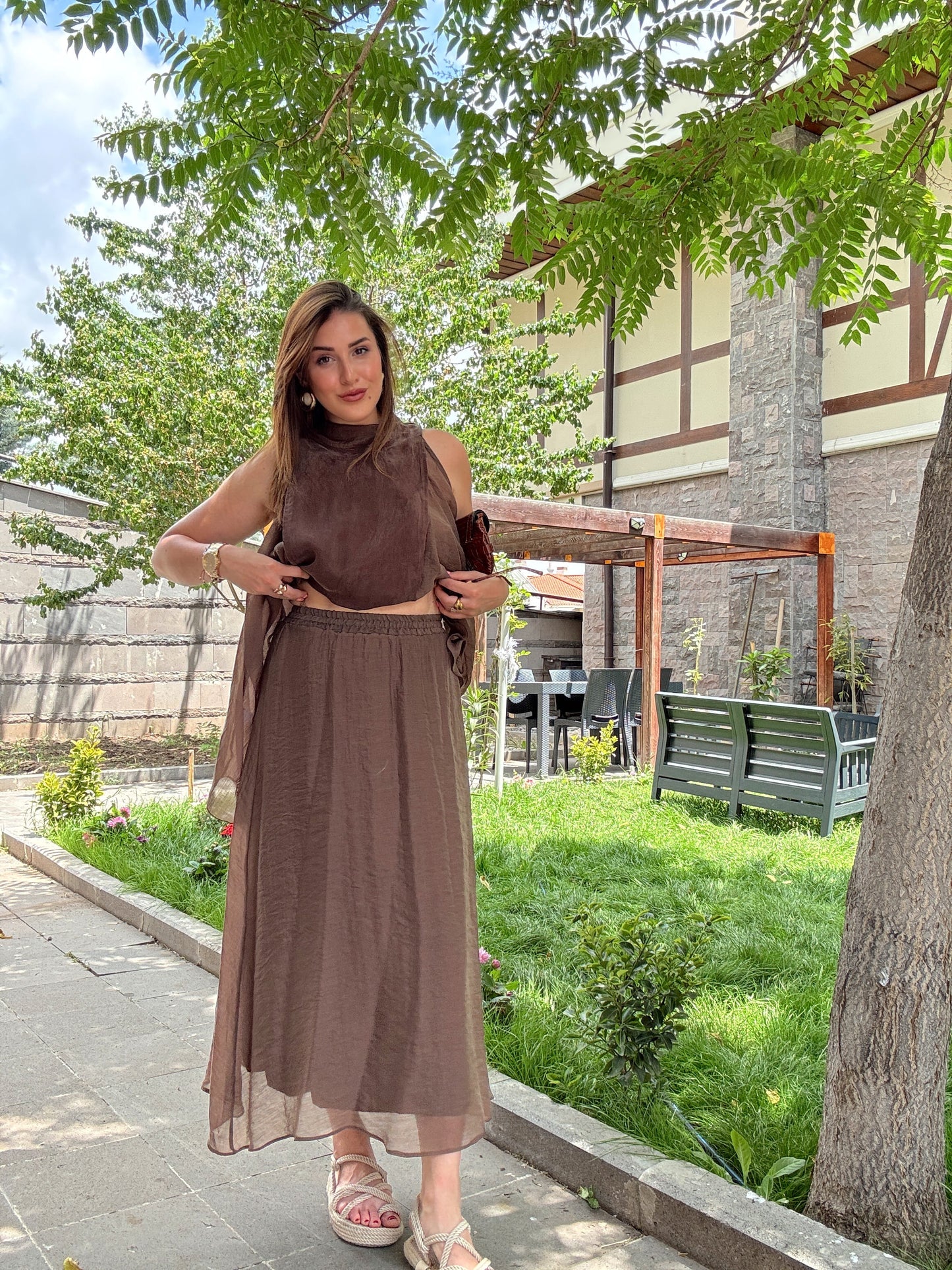 Fiona Etekli Premium Takım Kahve