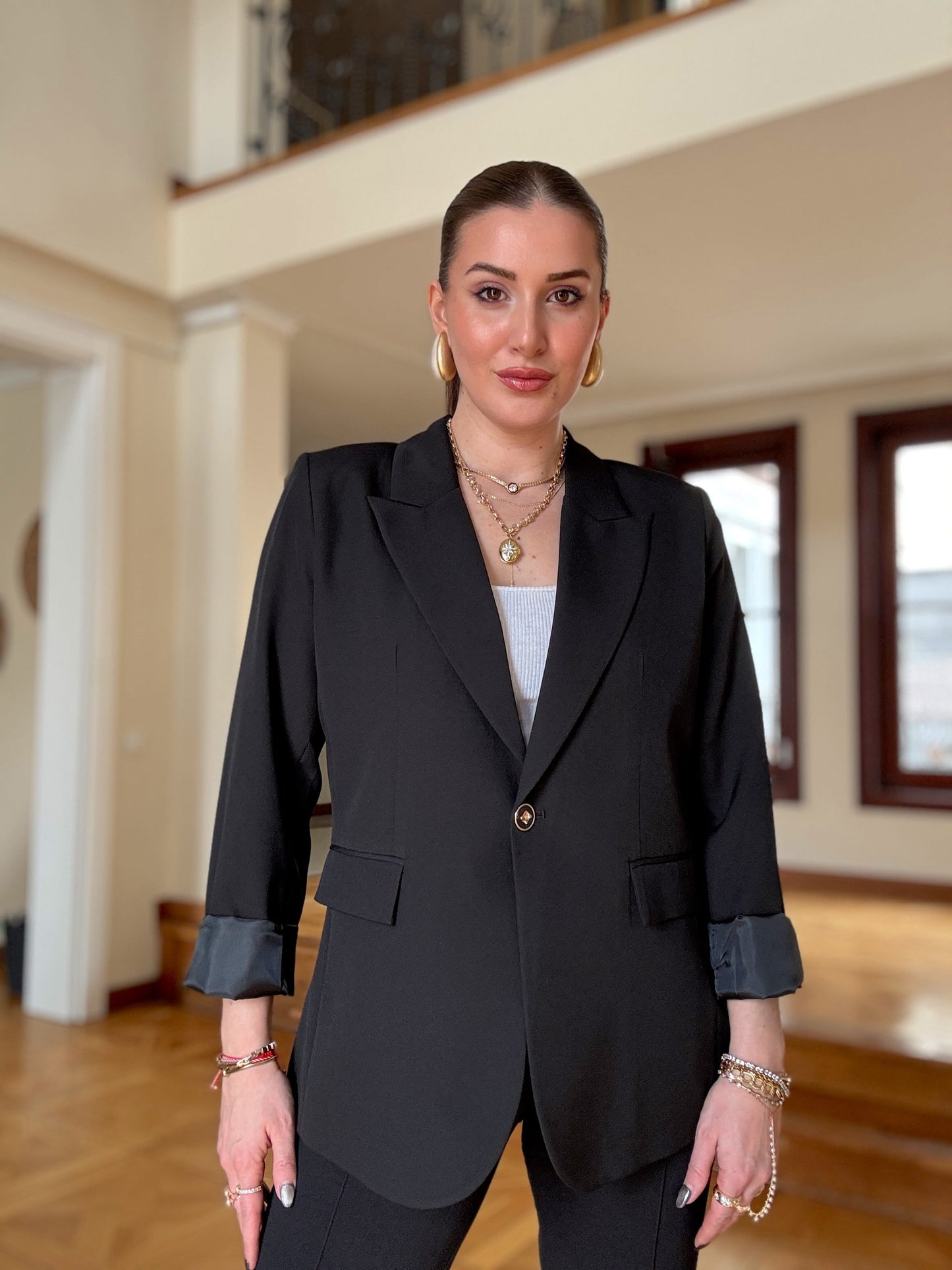 Cep Kapaklı Ceket-SİYAH