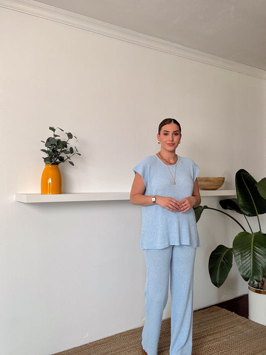 İki parça melanj takım MAVİ
