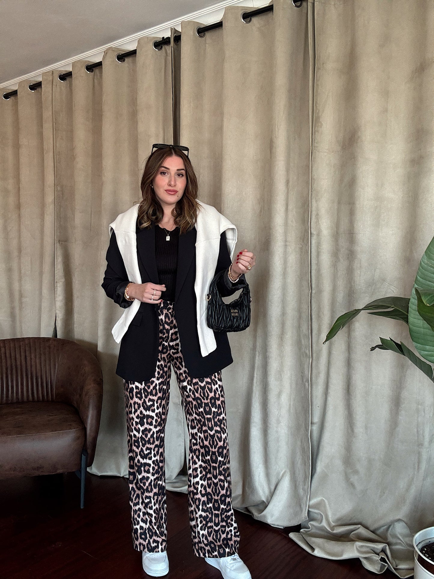 Leopar Desen Bol Paça Pantolon - LEOPAR