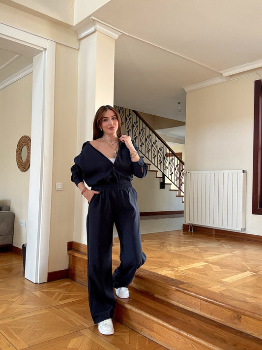 Parlak ikili takım Lacivert