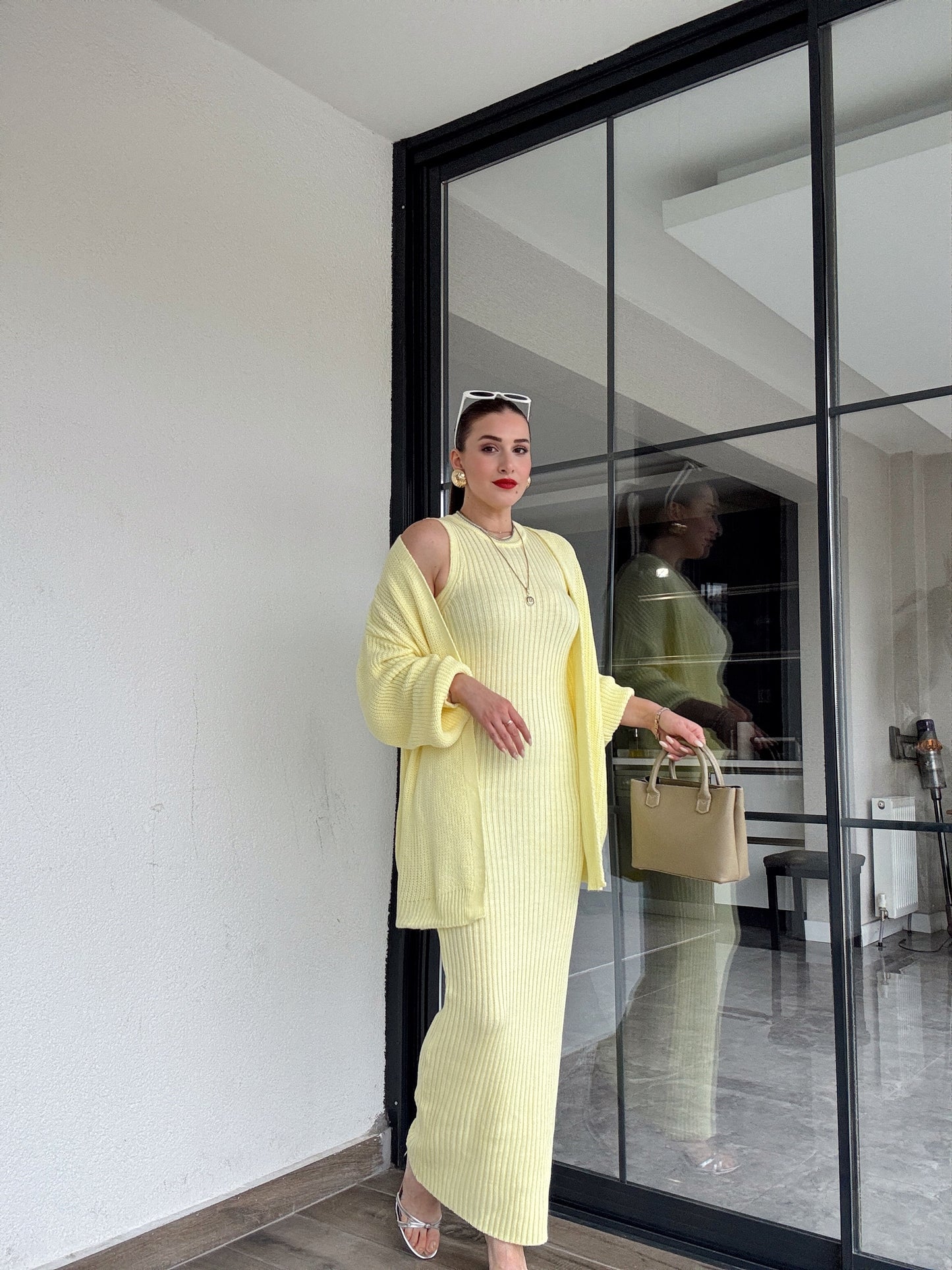 Hırkalı takım elbise-SARI