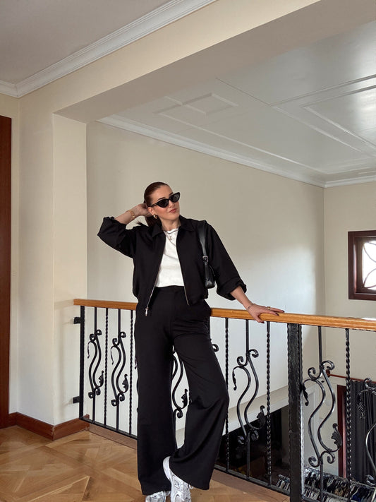 TİNA premium palazzo pantolon SİYAH