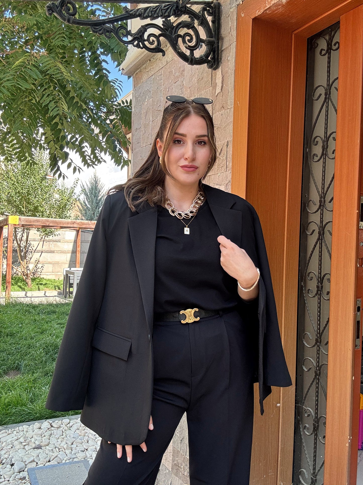 Basic Sıfır Yaka Uzun Kol Badi - SİYAH