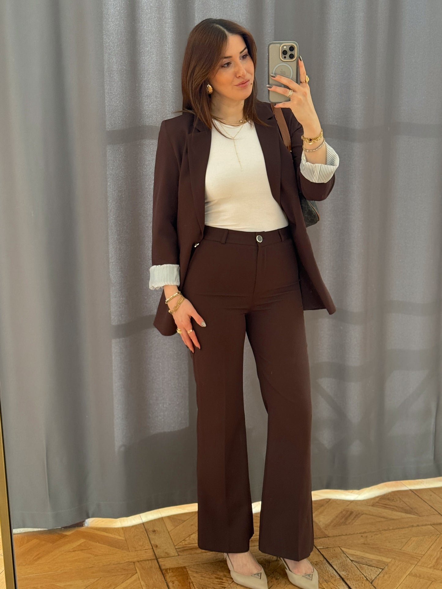 JENNA Pantolon-KAHVERENGİ
