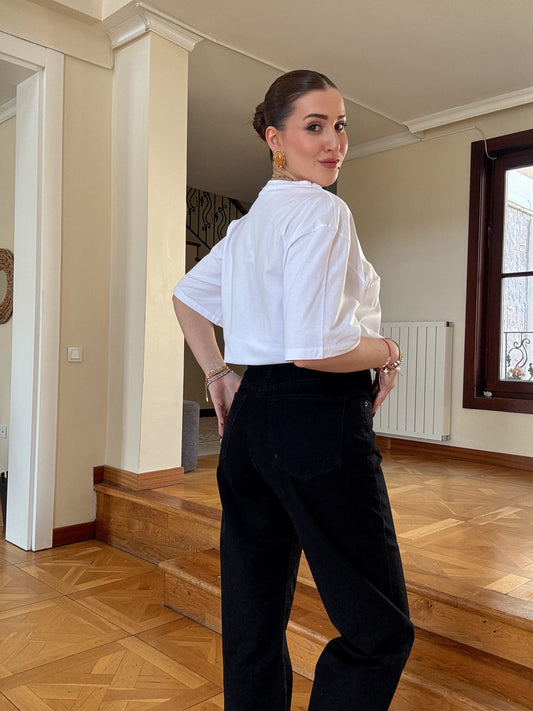 Palazzo Jean Pantolon Siyah