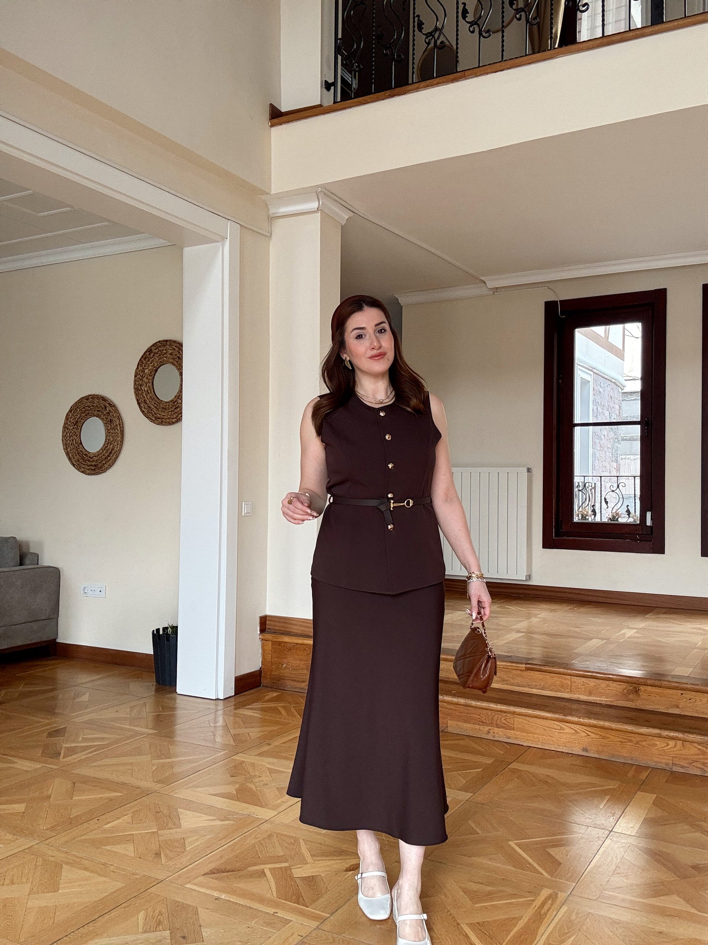 TORİNO Etek-KAHVERENGİ