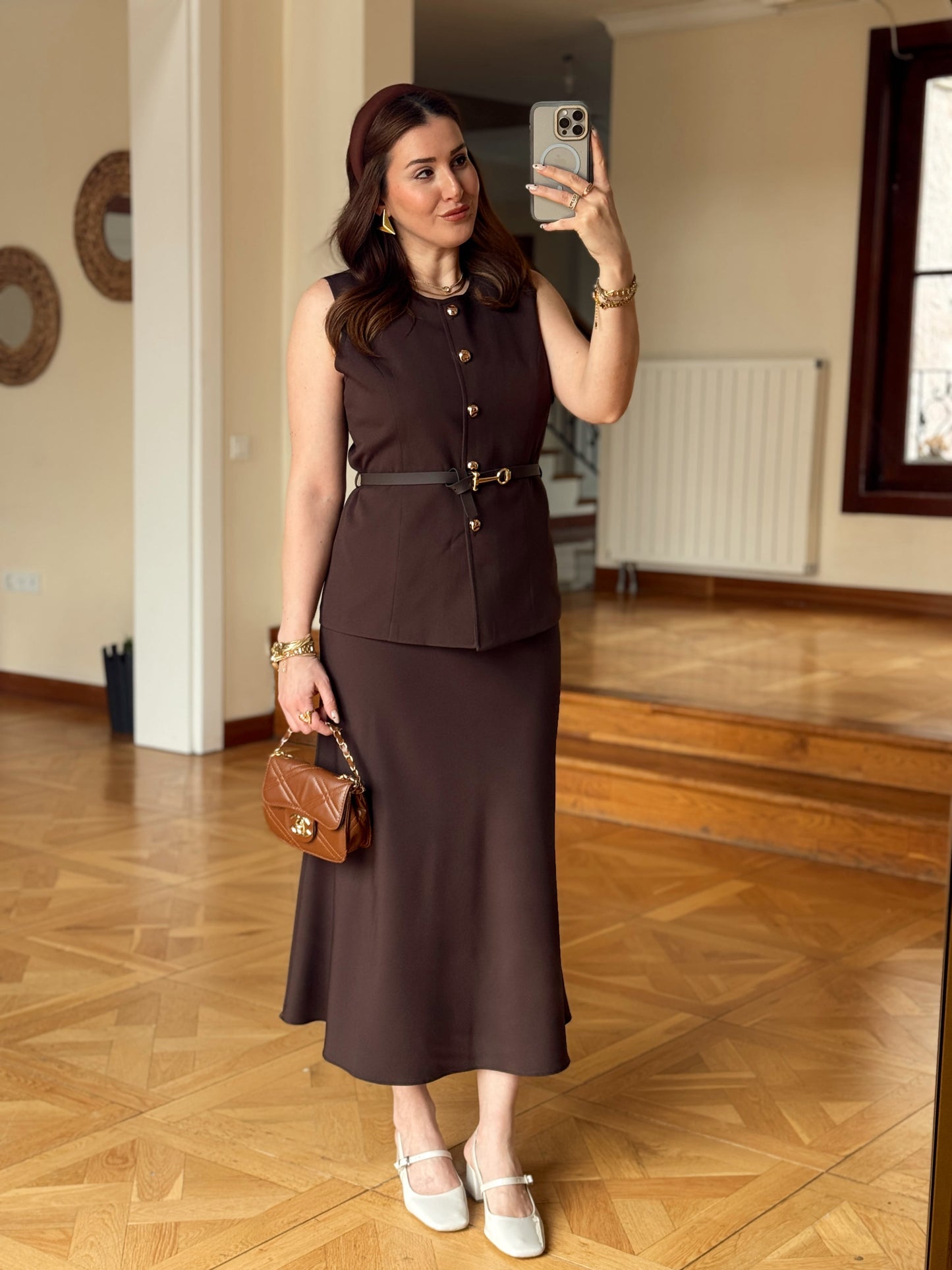 TORİNO Etek-KAHVERENGİ