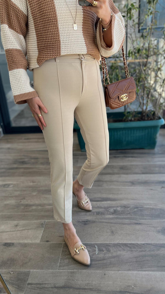 ZRA Model Dar Paça Pantolon TAŞ