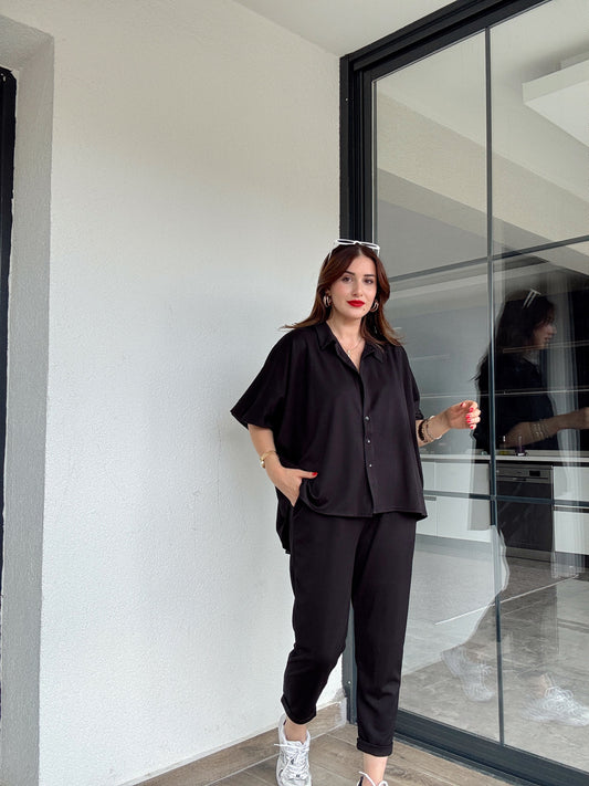 Premium Kumaş İkili Takım Siyah