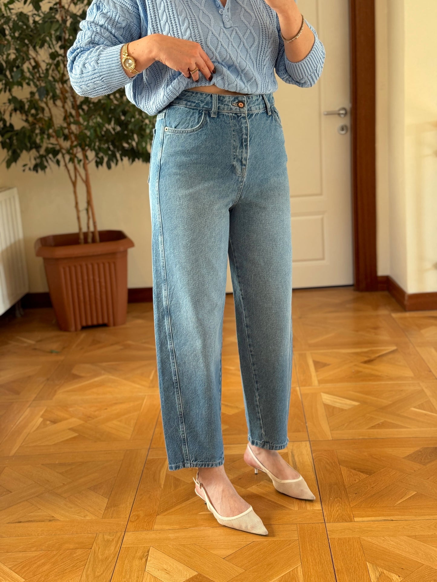 TOKYO KOT PANTOLON-AÇIK MAVİ