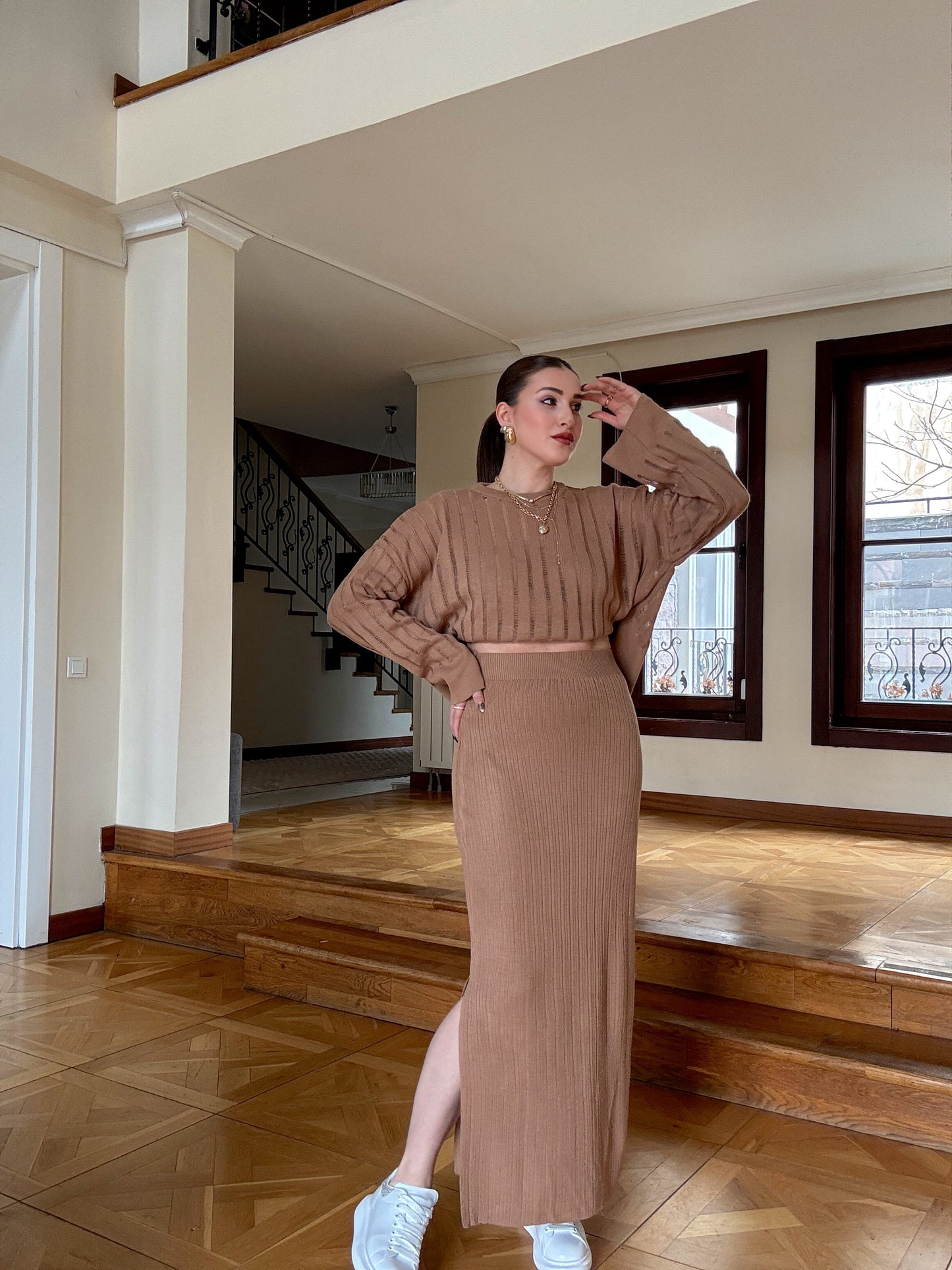 LARİS ajurlu ikili takım CAMEL