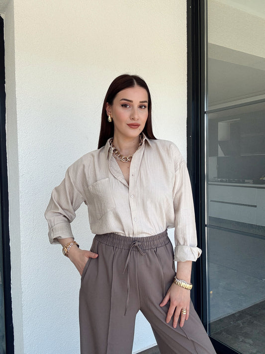 Basic Crush Gömlek - TAŞ