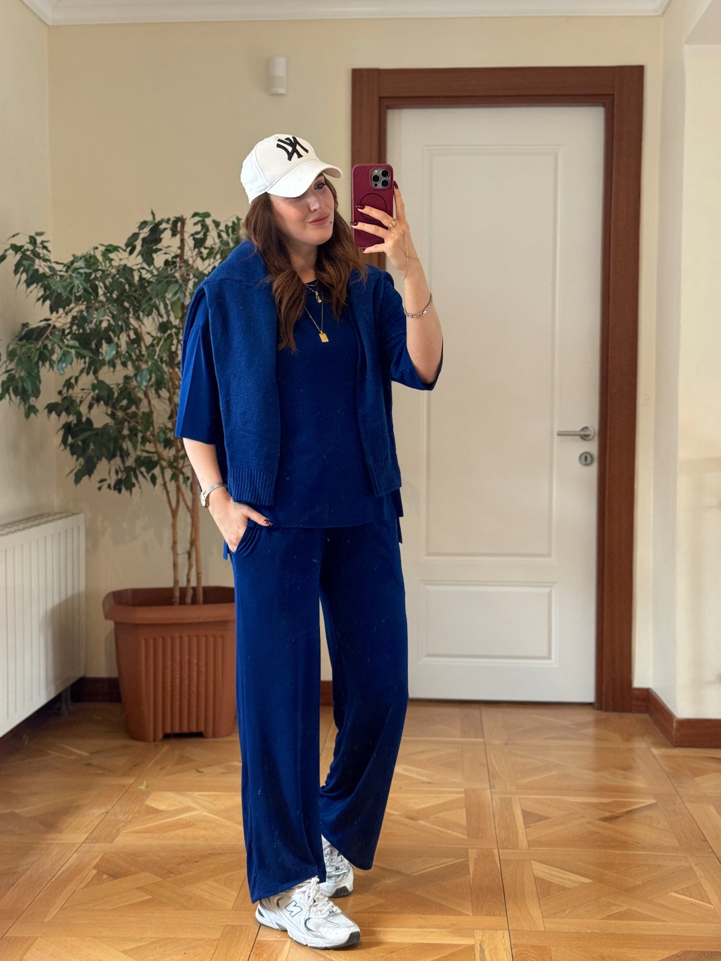 Lazer kesim oys takım SAKS MAVİ