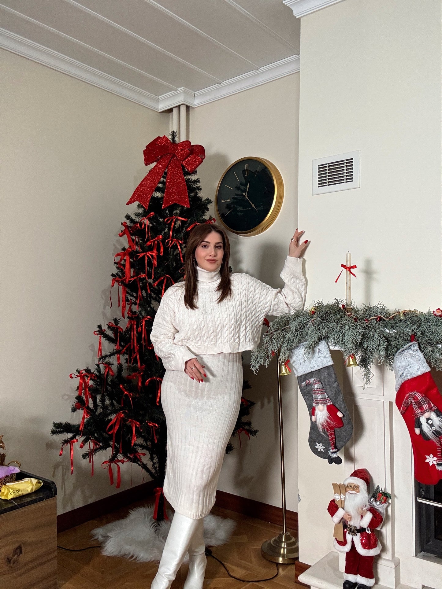 Balıkçı Saç Örgü Jileli Takım-LATTE