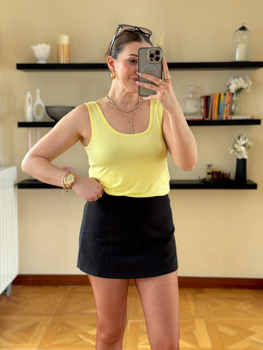 OYSH geniş yaka basic atlet Sarı