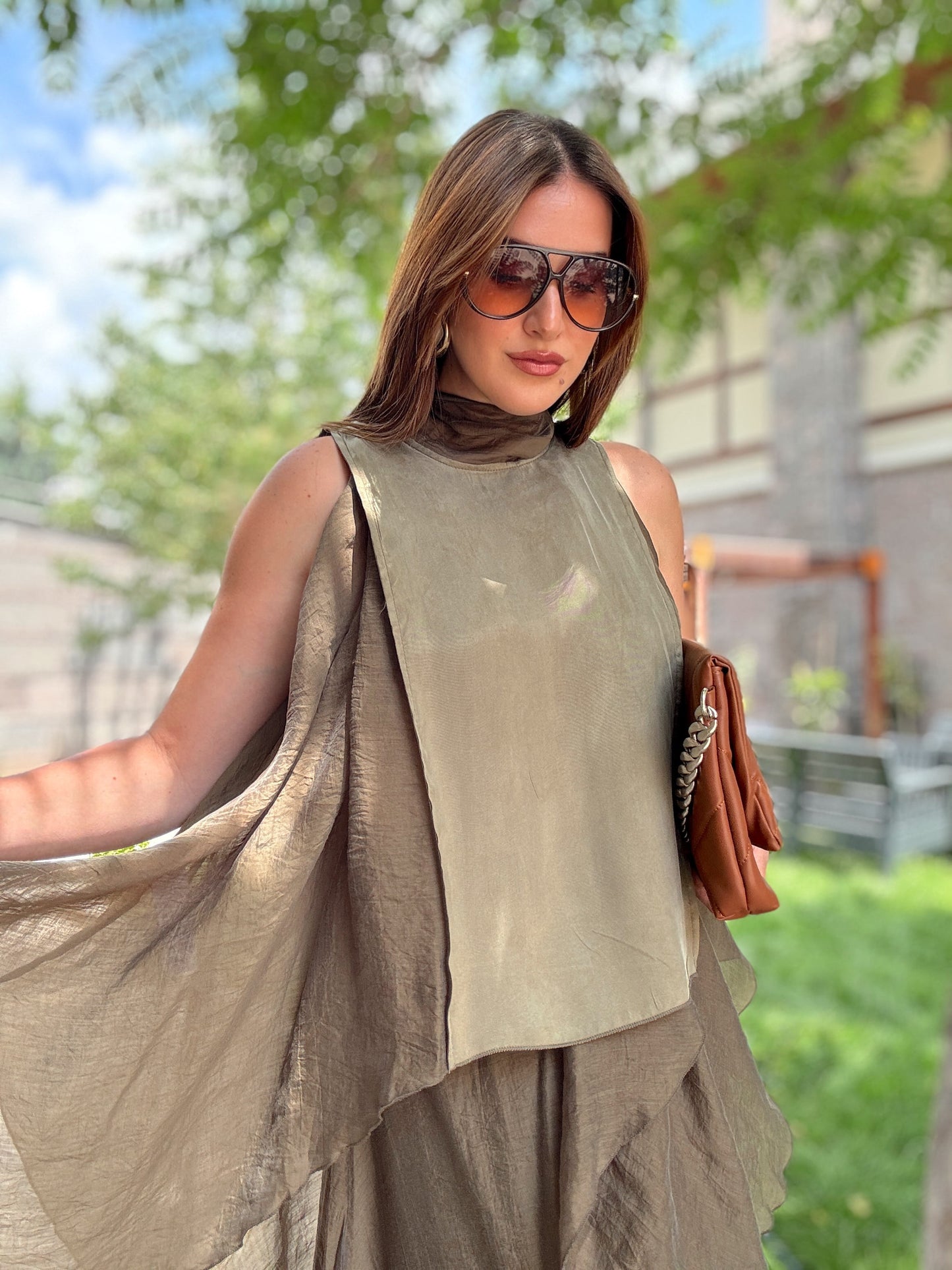 Fiona Etekli Premium Takım Haki