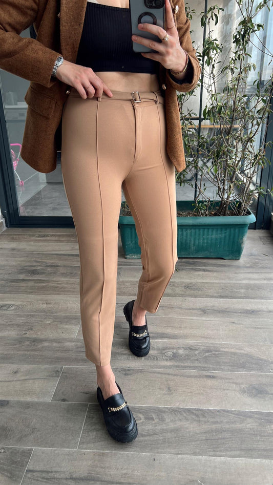 ZRA Model Dar Paça Pantolon CAMEL