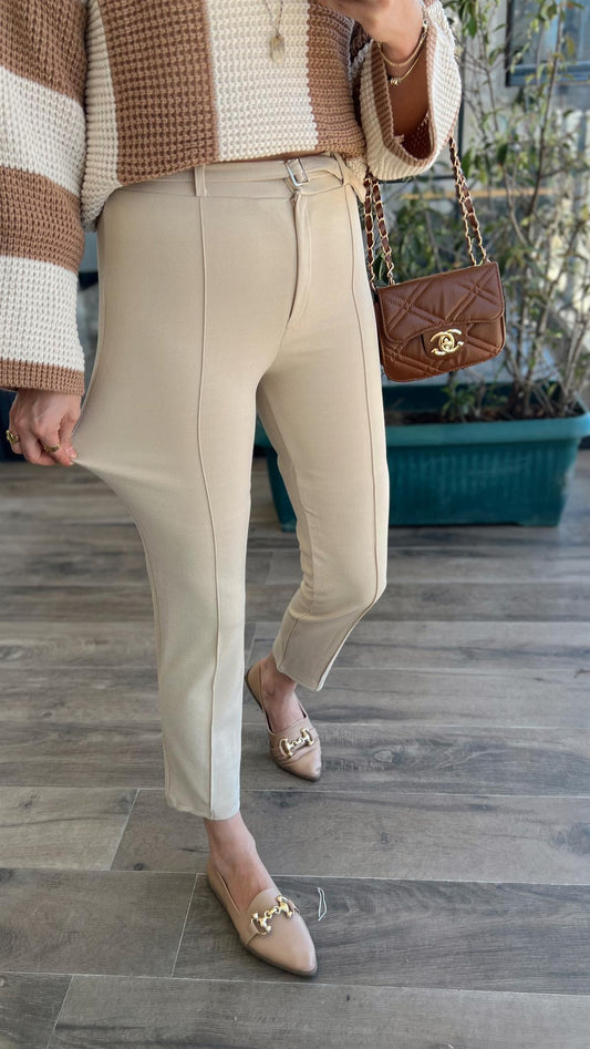 ZRA Model Dar Paça Pantolon TAŞ