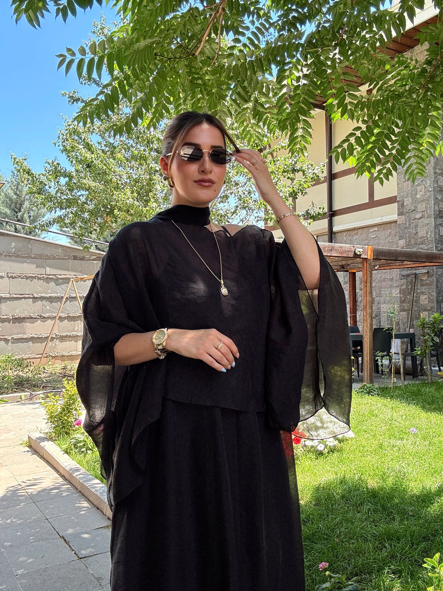 Bluzlu Premium Elbise Siyah