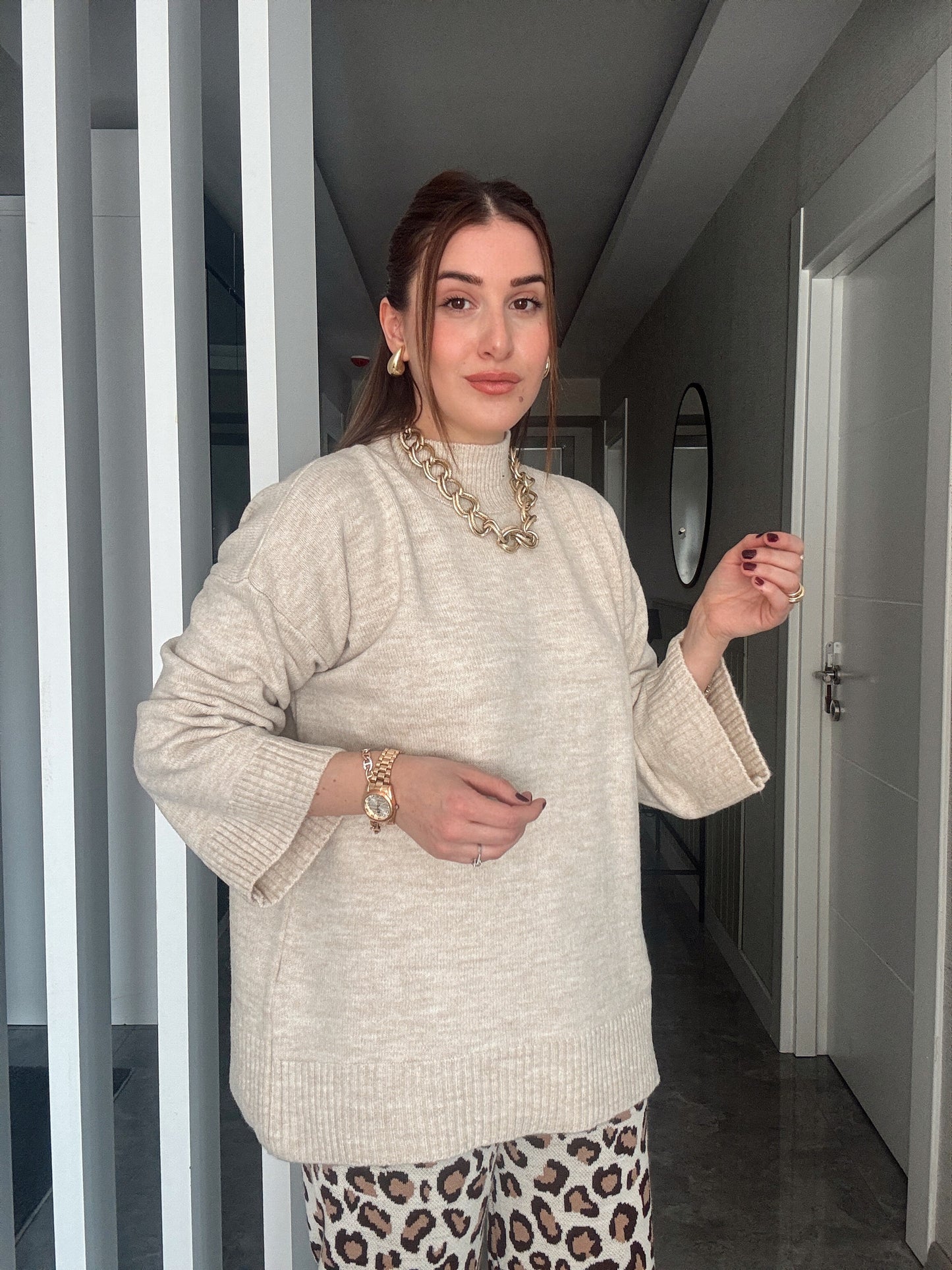 Oversize Basic Kazak LATTE