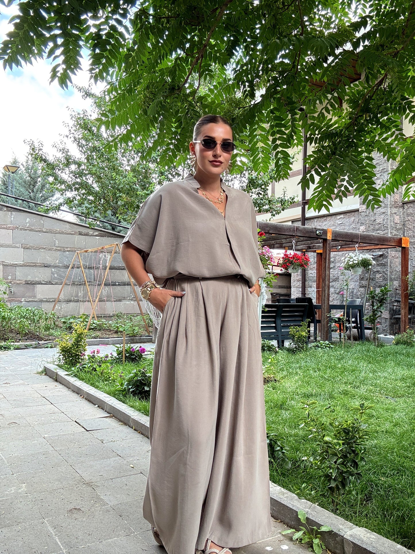 Oversize tensel ikili takım VİZON