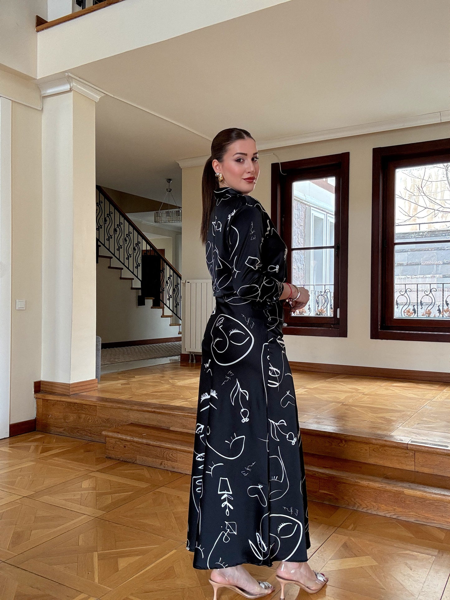 BOLEX desenli etek Siyah