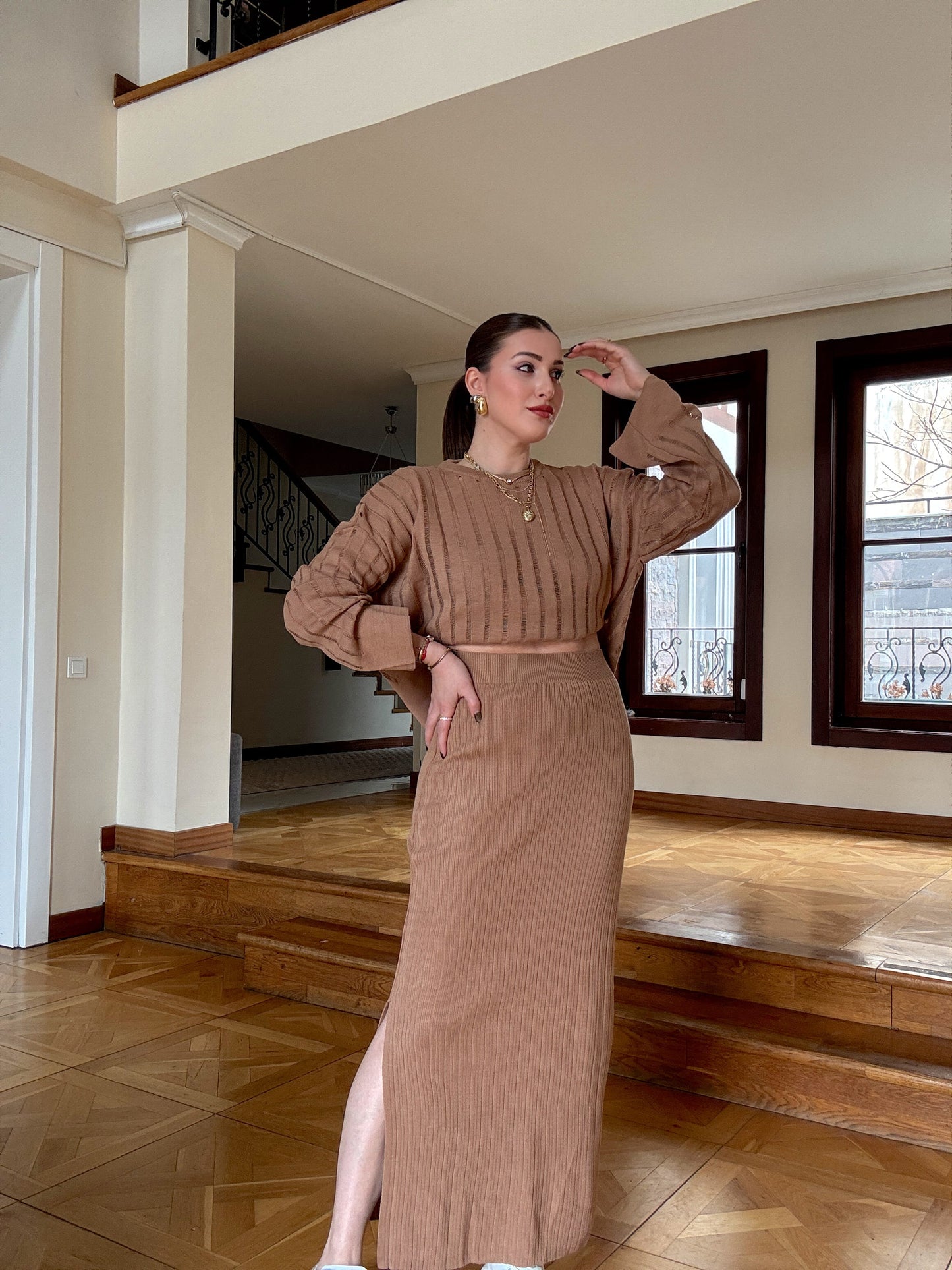 LARİS ajurlu ikili takım CAMEL