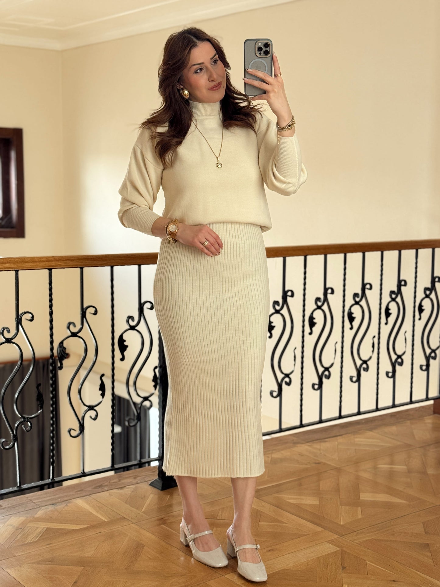 İki parça düz jileli takım-LATTE