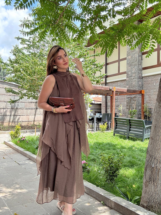 Fiona Etekli Premium Takım Kahve