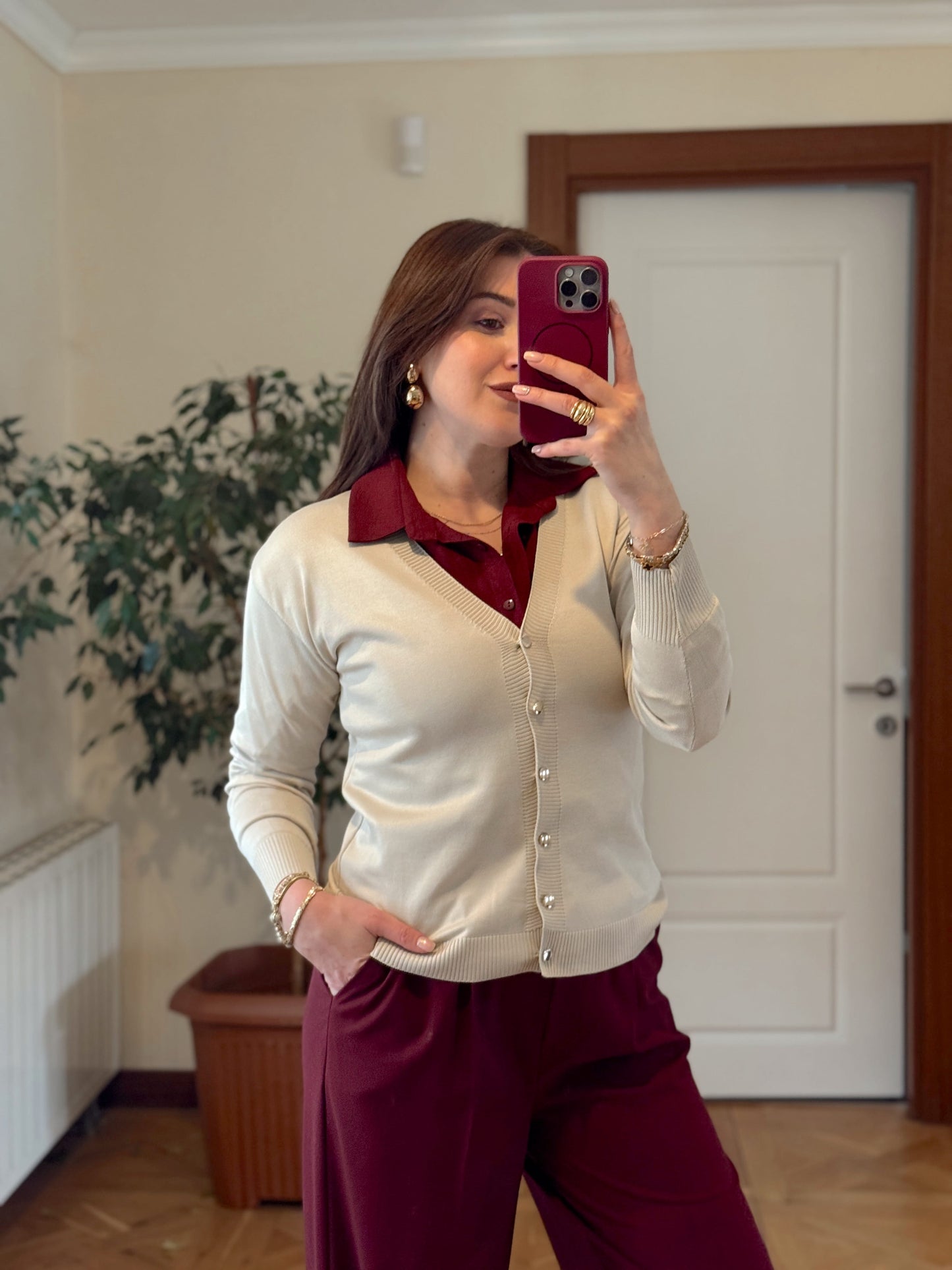 Premium Basic Hırka-TAŞ