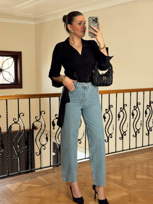 LEİLA Kot Pantolon-MAVİ