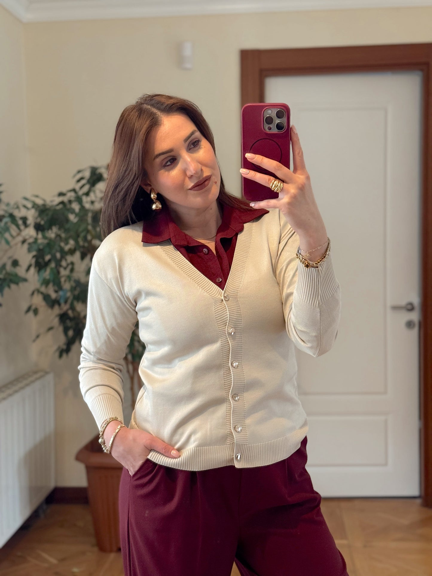 Premium Basic Hırka-TAŞ