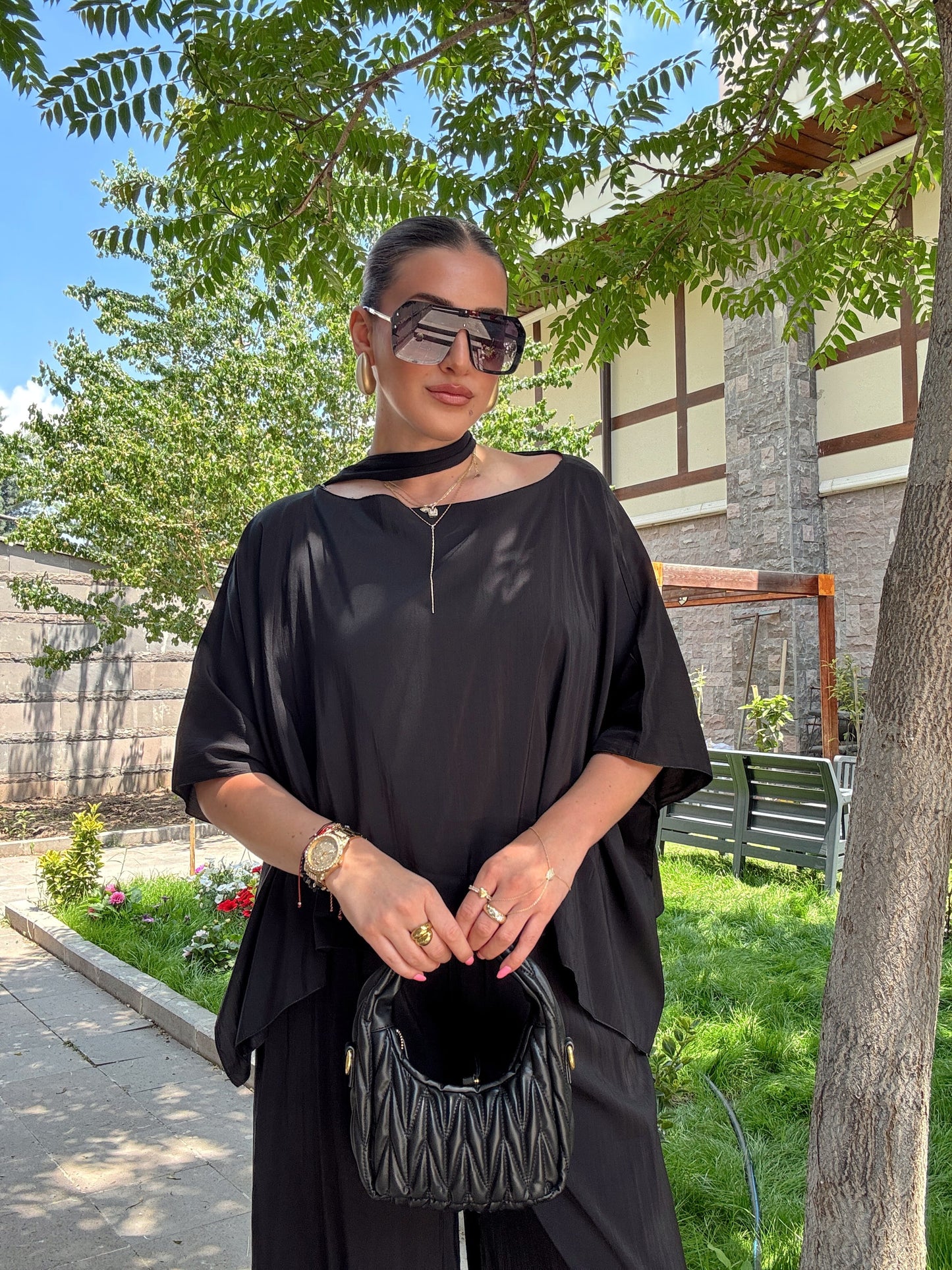 Şal yaka takım Siyah