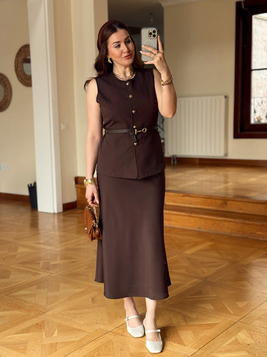 TORİNO Etek-KAHVERENGİ