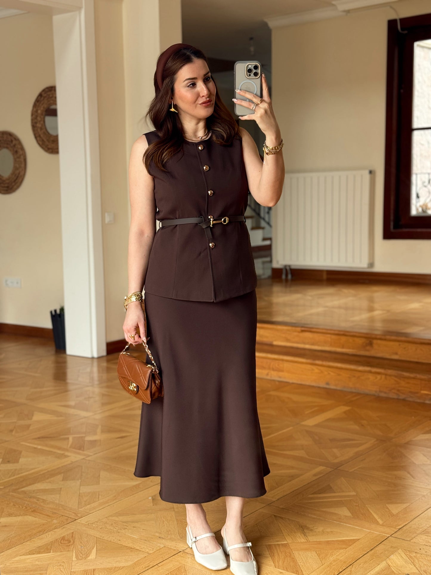 TORİNO Etek-KAHVERENGİ