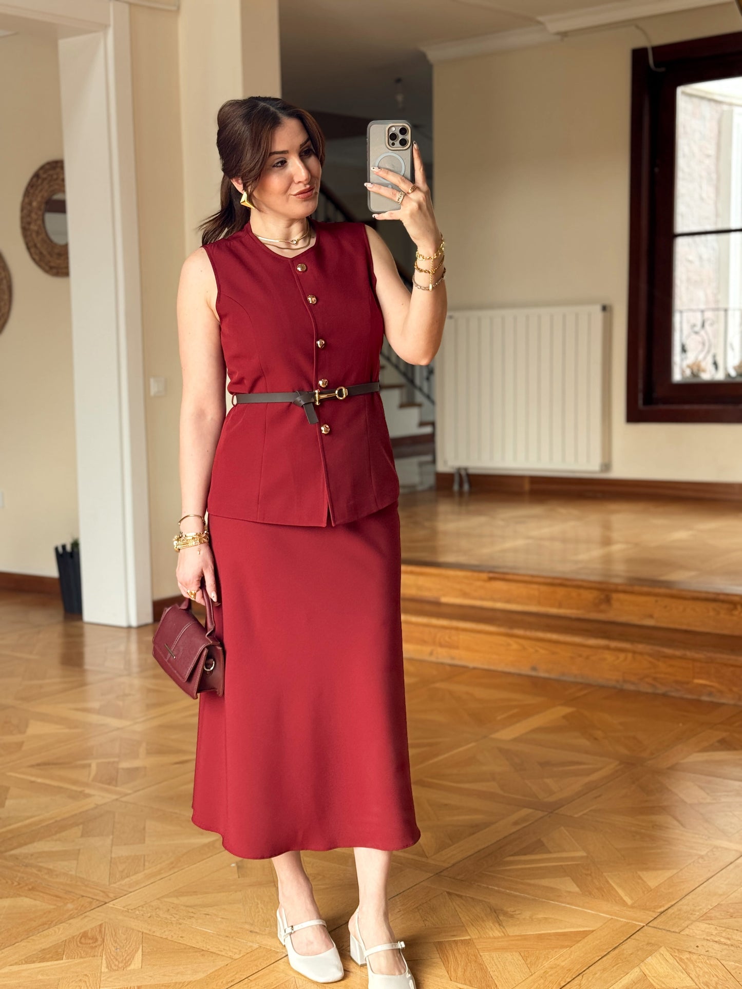 TORİNO Etek-BORDO