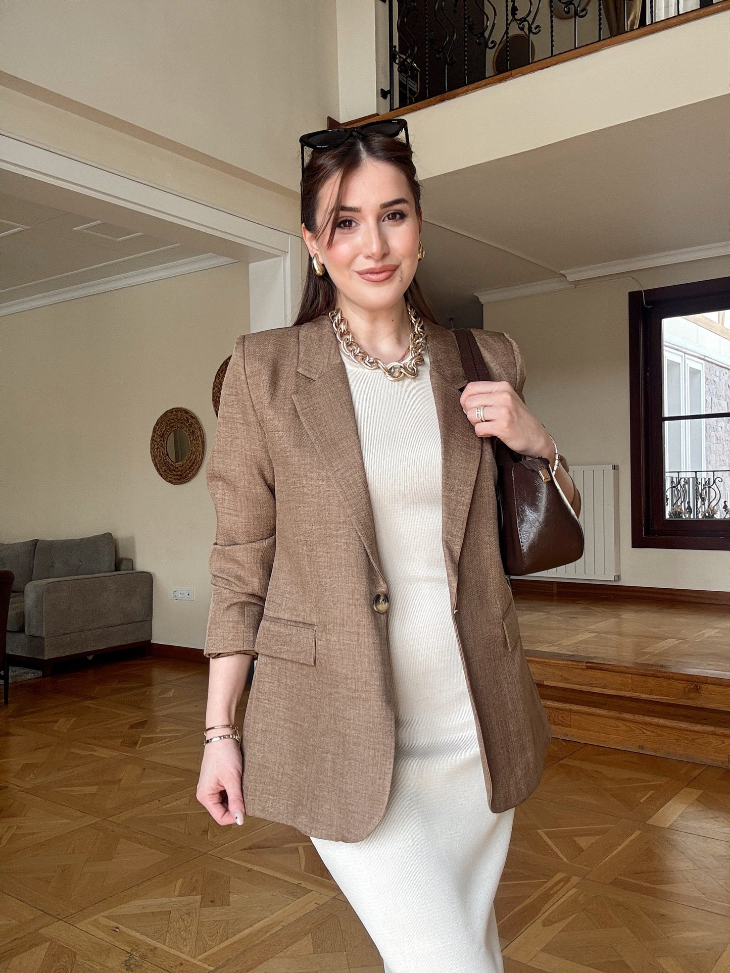 Sara Keten Ceket Kahve