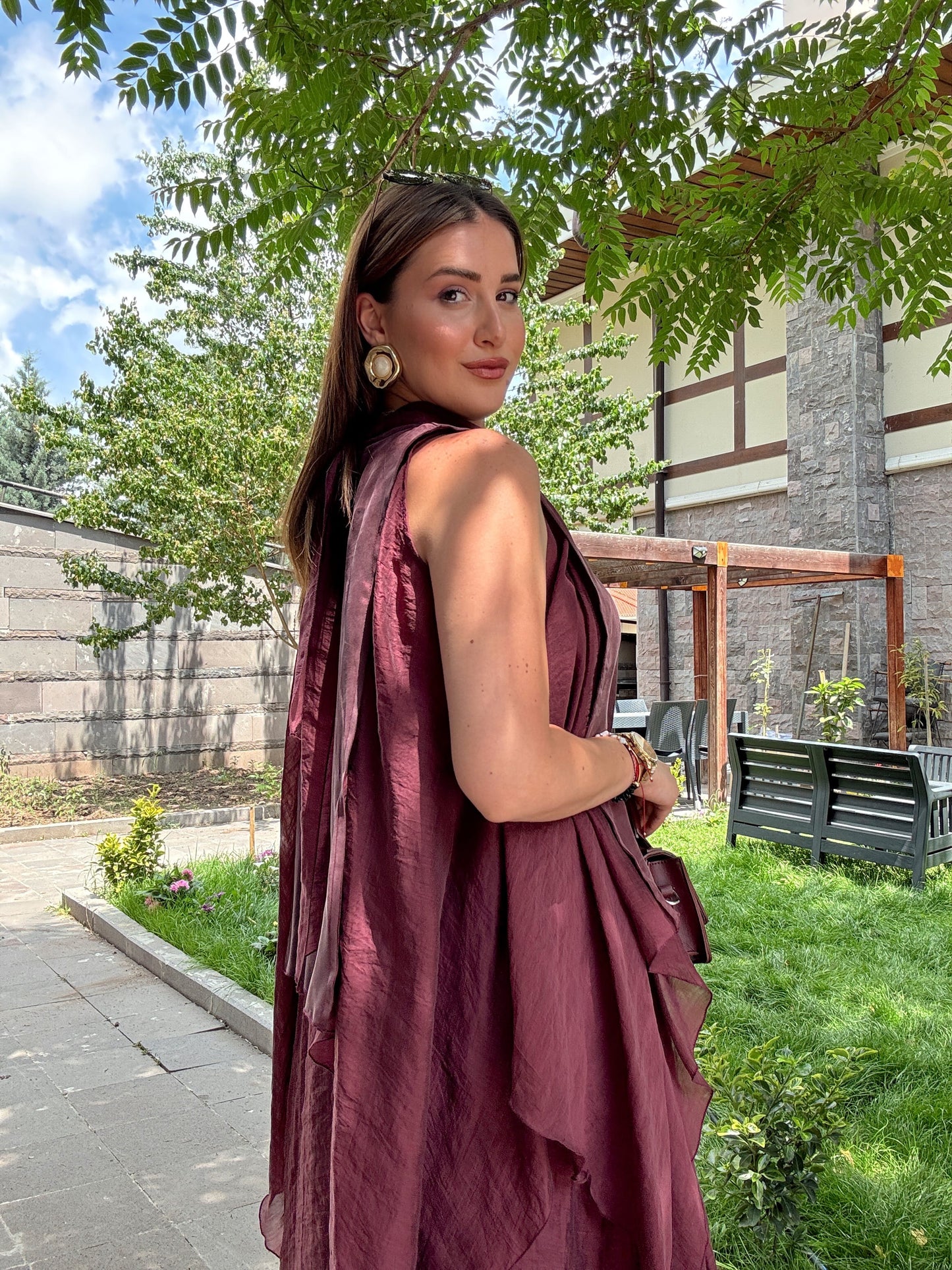 Fiona Etekli Premium Takım Bordo