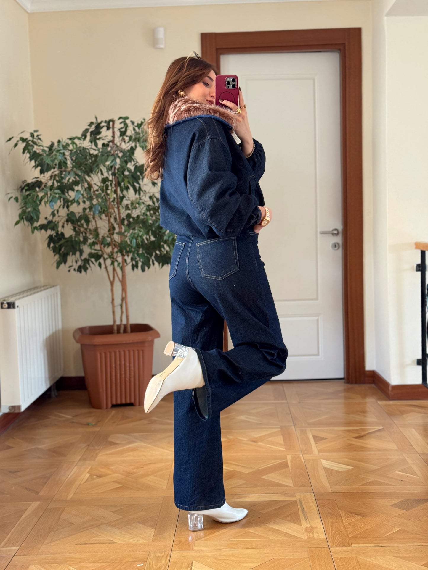 Premium palazzo pantolon-KOYU MAVİ