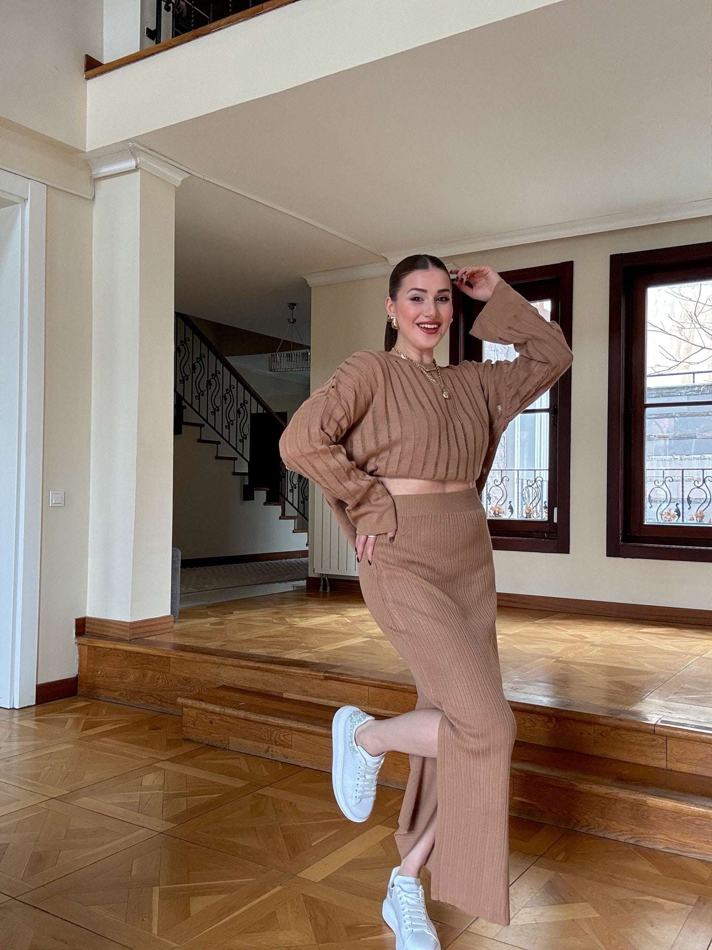 LARİS ajurlu ikili takım CAMEL