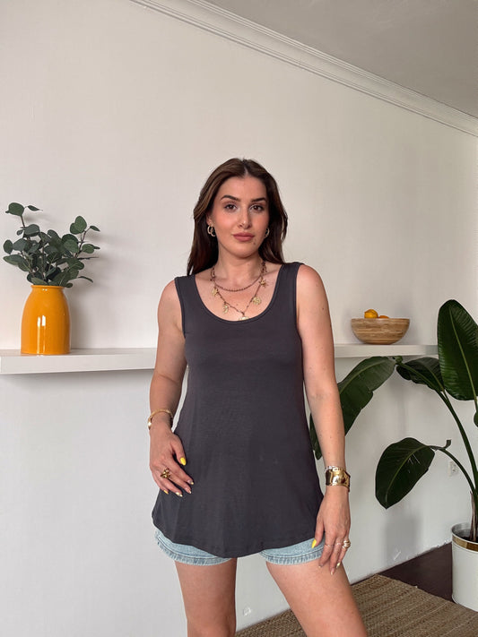 Modal Kumaş uzun atlet füme