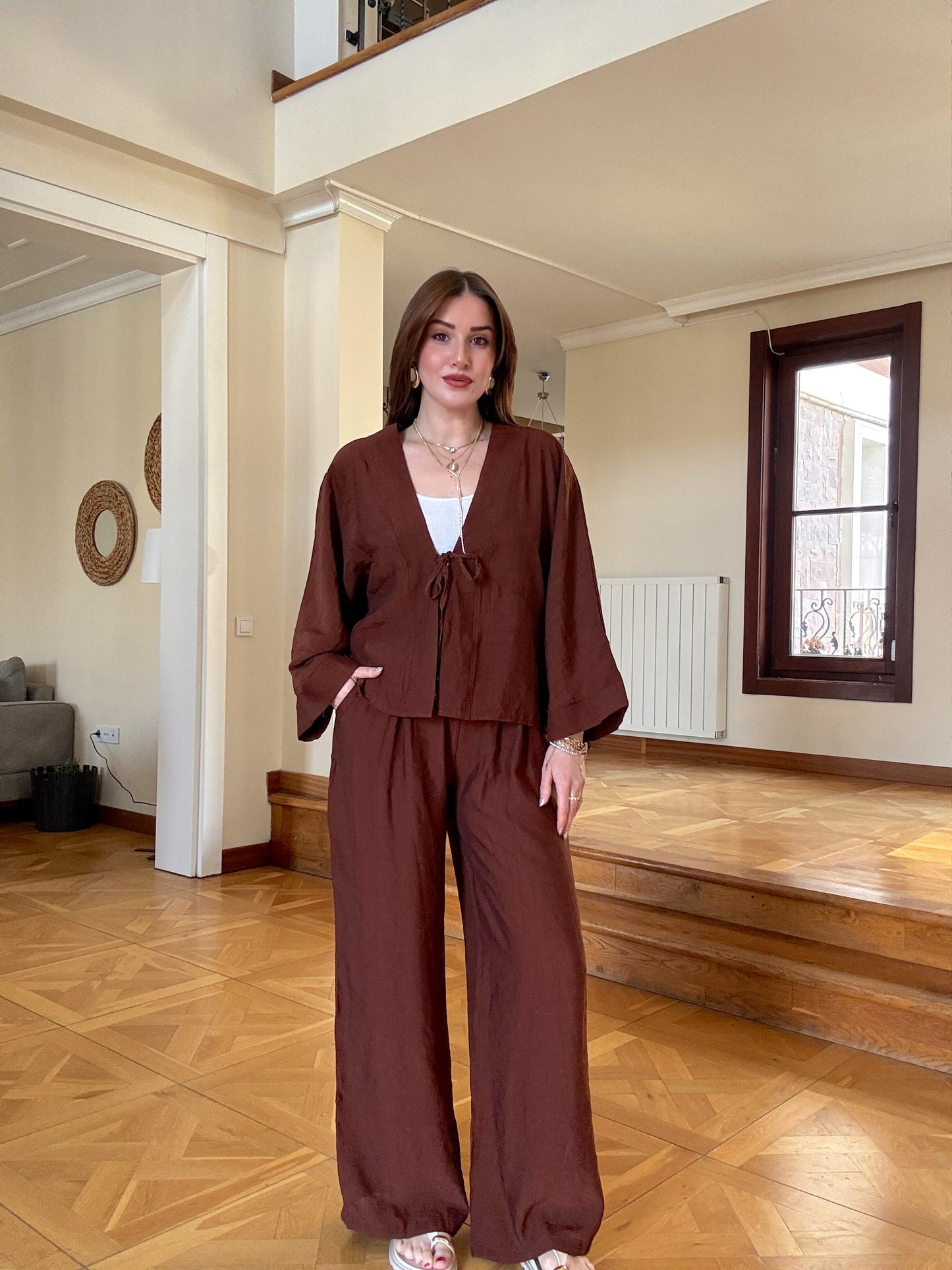 Kimono Takım Kahve