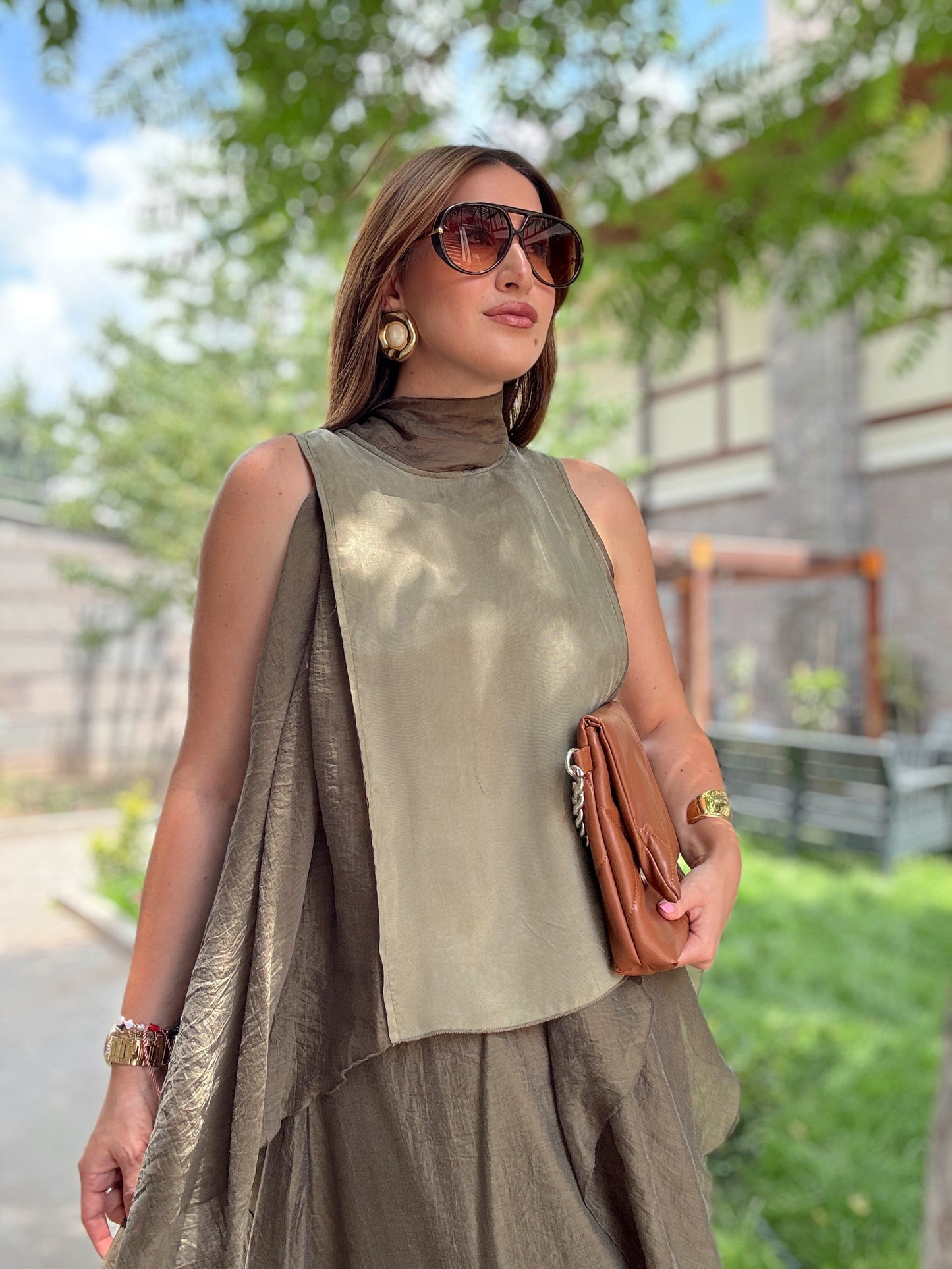 Fiona Etekli Premium Takım Haki