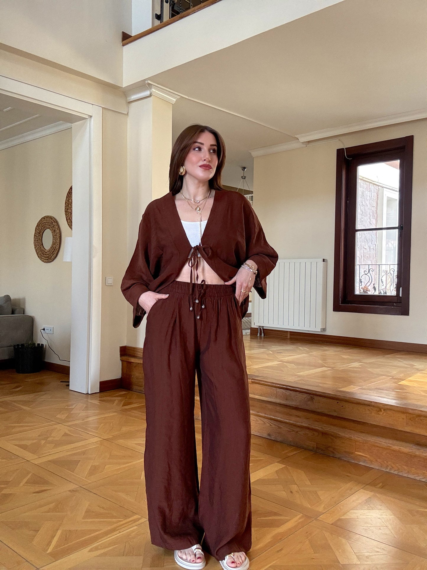 Kimono Takım Kahve
