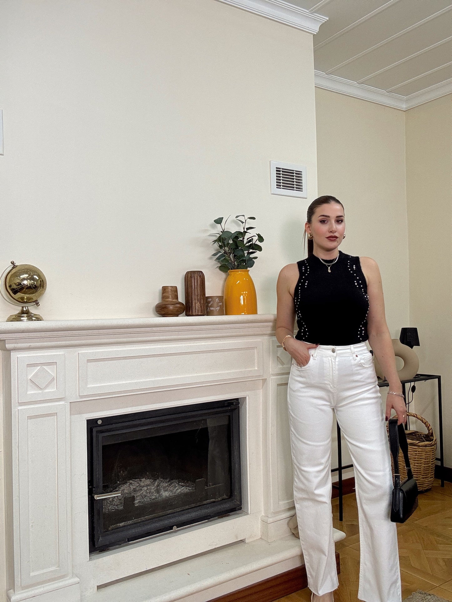 Ekstra yüksek bel zr model palazzo jean BEYAZ