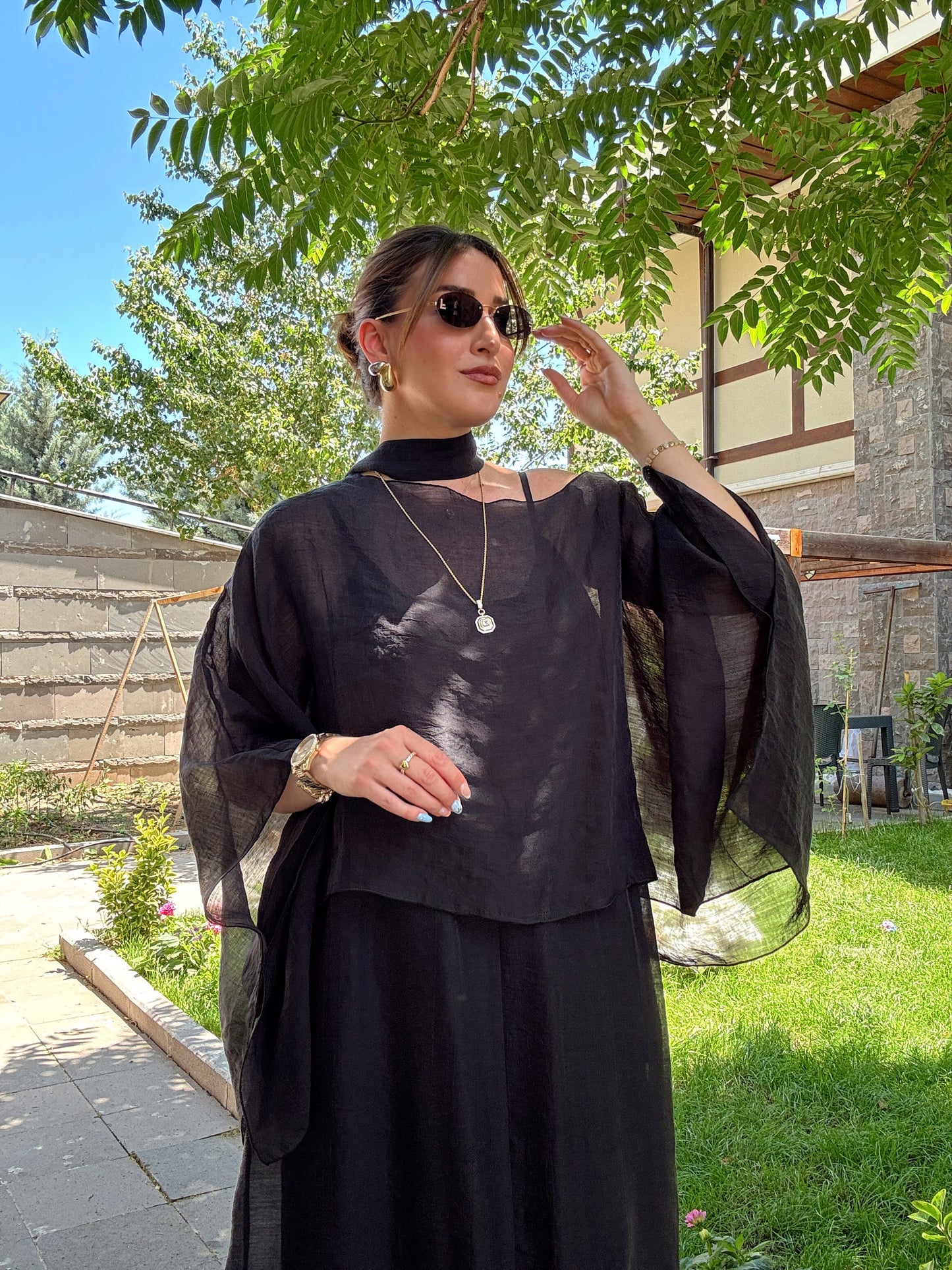 Bluzlu Premium Elbise Siyah