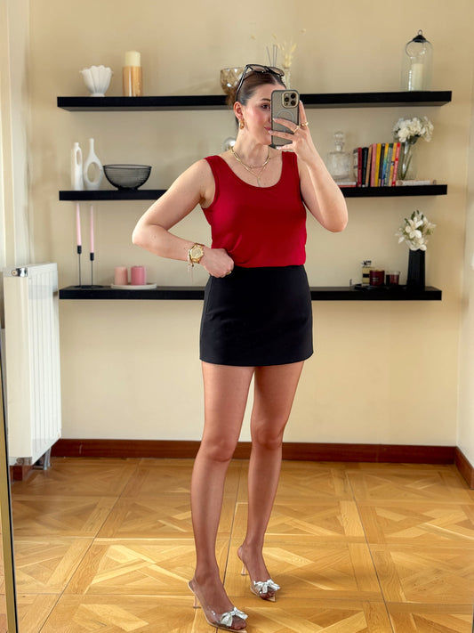 OYSH geniş yaka basic atlet Bordo